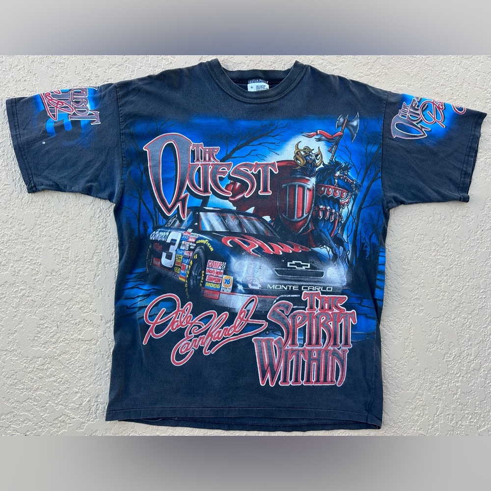 Dale Earnhardt The Quest Nascar Racing 1998 T-Shirt Men XL Vintage Authentic VGC
